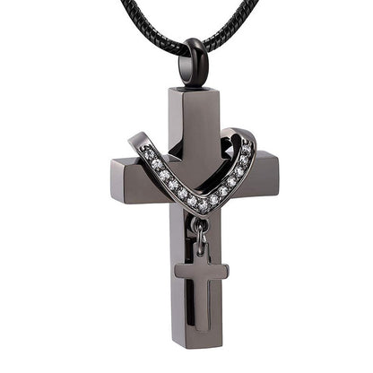 Double cross urn necklace – detail view 3