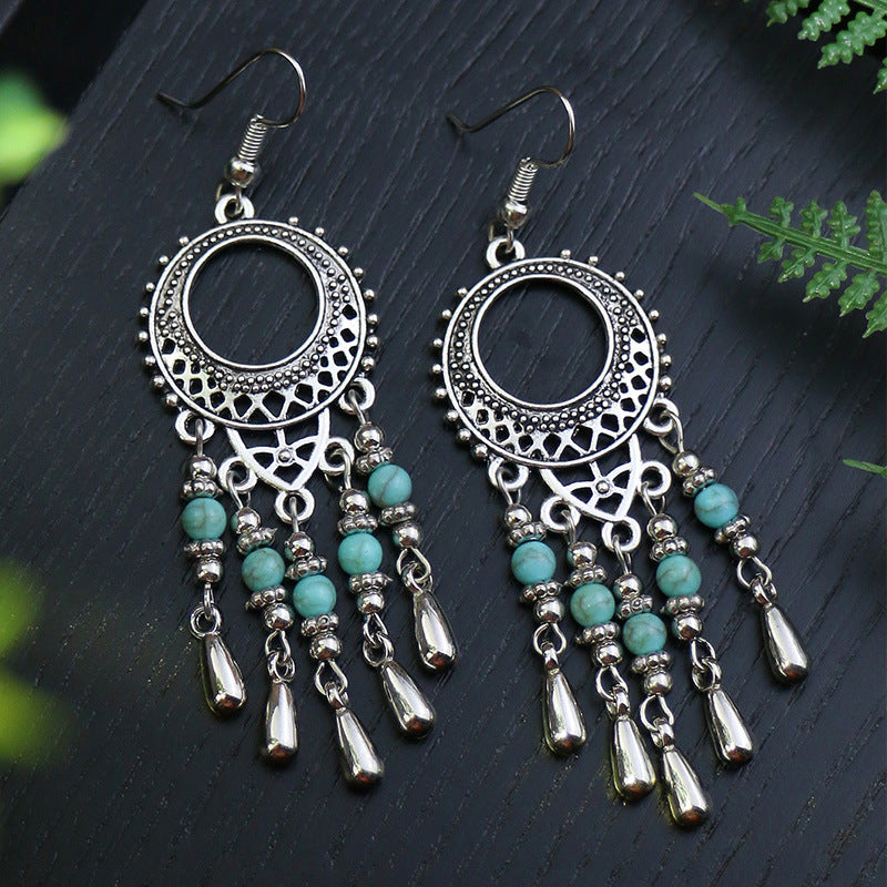 Silver-Tone Drop Earrings – Blue-Green Glow, 14 Styles – view 4