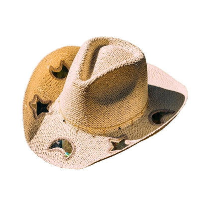 Braided Denim Wide-Brim Sun Hat — product photo 3 | Organic Truth
