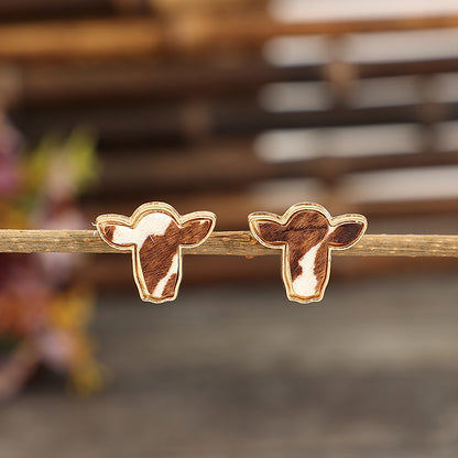 Cow head earrings – detail view 7