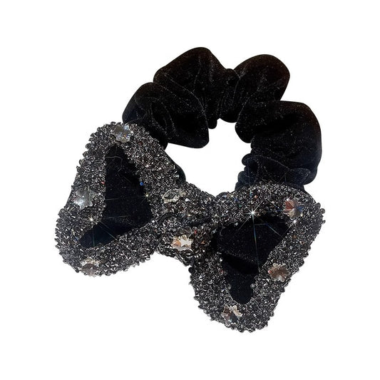 Velvet Sparkle Bow Scrunchie – view 2