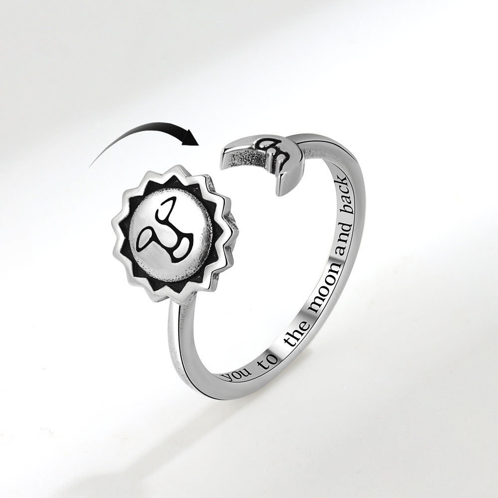 Adjustable Sun & Moon Ring – Celestial Copper Band | Organic Truth — image 8
