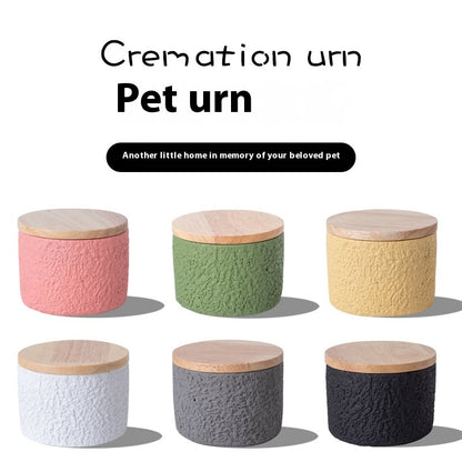 Pet cremation urn: Cylinder Cement Pet Cremation Urn – 150 ml
