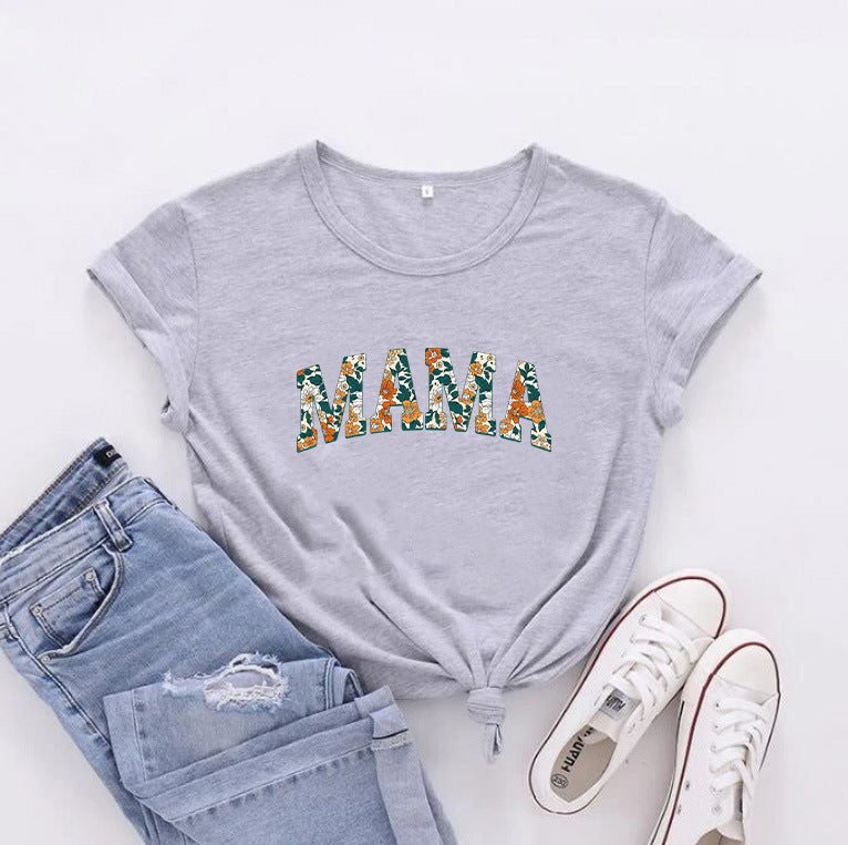 Leopard MAMA Letter Tee – Mama Gift T-Shirt – view 4