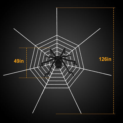 Halloween giant spider with web – detail view 2