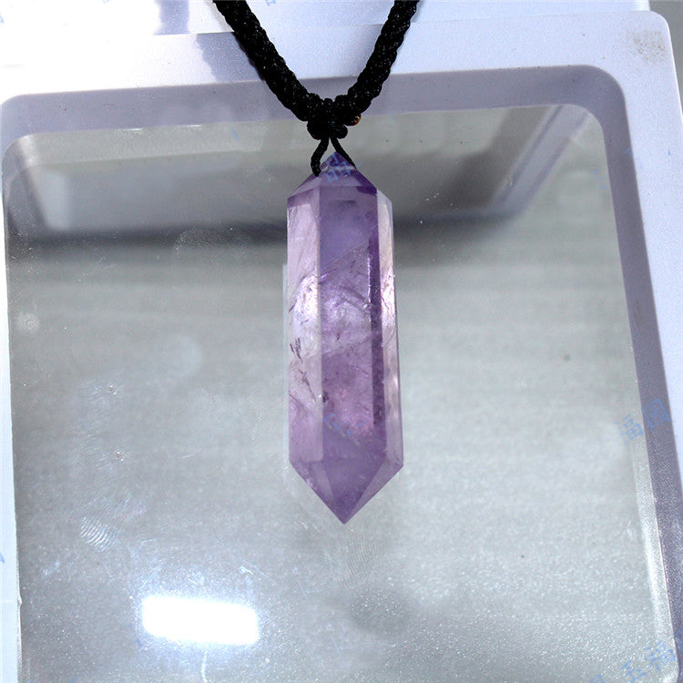 Polished Purple Stone Pendant – Soft Glow Necklace | Organic Truth — image 3