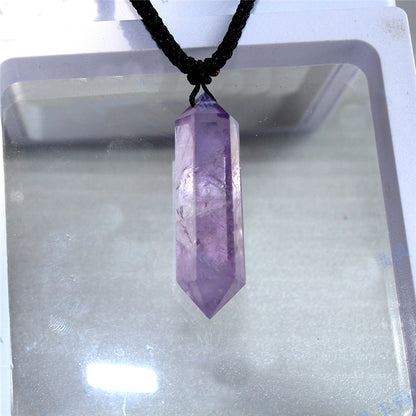 Polished Purple Stone Pendant – Soft Glow Necklace | Organic Truth — image 3