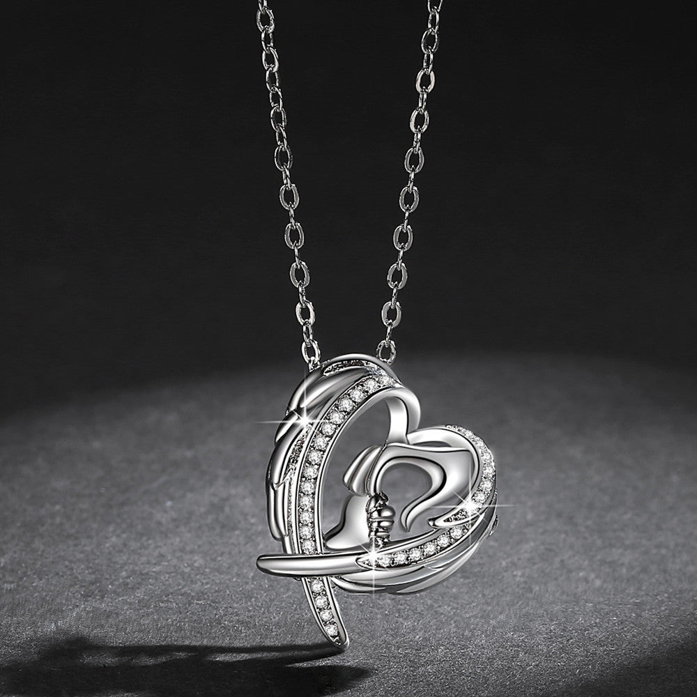 Holding Hands Heart Pendant – Mama Keepsake Necklace – view 5