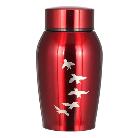 Pet Urn for Ashes – Flying Birds Metal, 14 cm