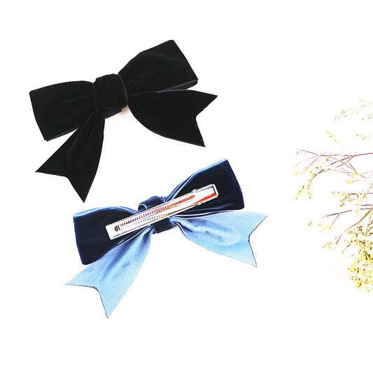 Velvet Bow – Clip, Barrette or Hair Tie – view 2