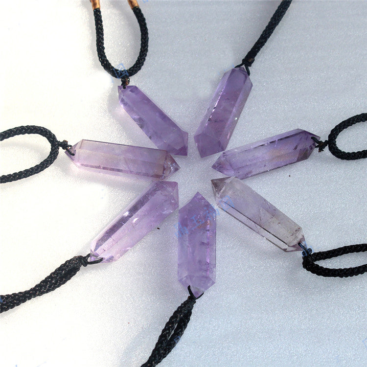 Polished Purple Stone Pendant – Soft Glow Necklace | Organic Truth — image 4