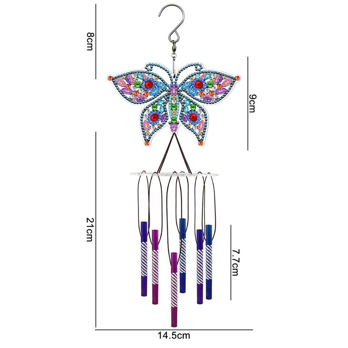 DIY Diamond Painting Suncatcher Wind Chime — product photo 4 | Organic Truth
