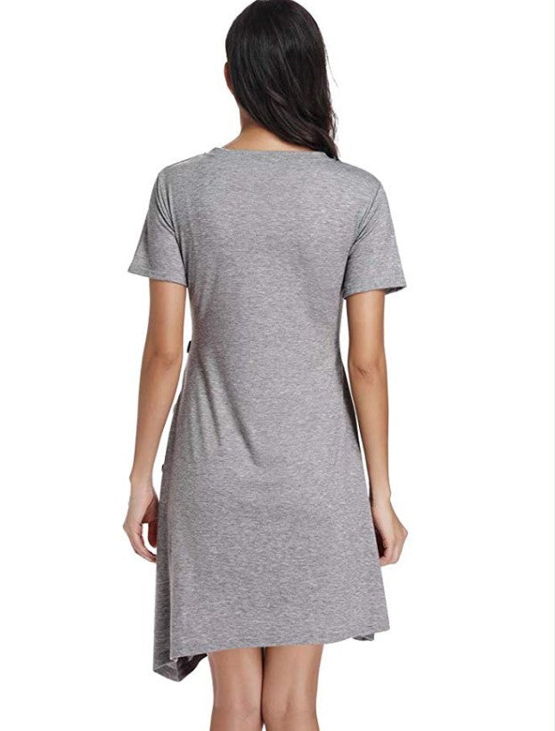 Short-Sleeve T-Shirt Maternity Dress – Everyday Knee-Length – view 2