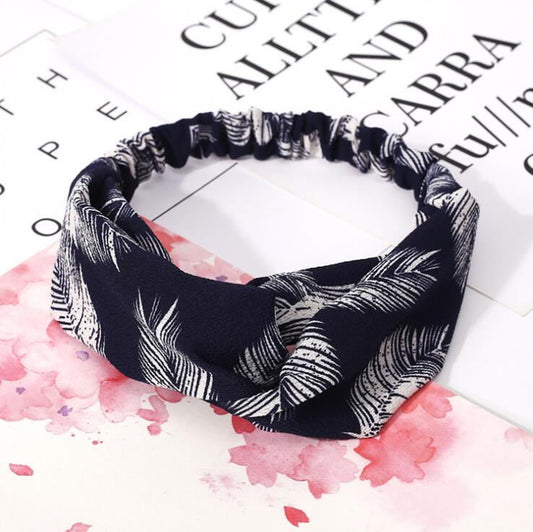 Retro Print Twist-Knot Headband