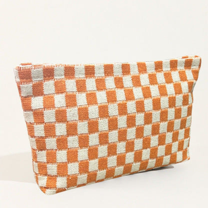 Checkered Knit Makeup Bag – 9 Colors – view 13