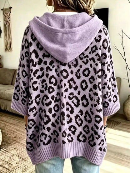 Leopard Hooded Sweater – Drawstring — view 18