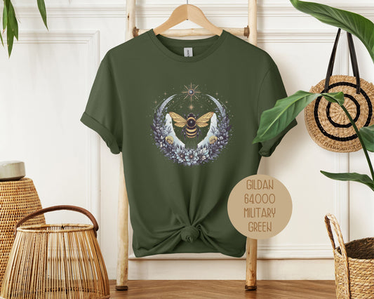 Boho Celestial Floral Bee Shirt-0