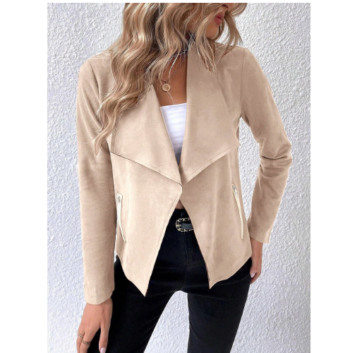 Faux Suede Jacket – Women's Classic Short, 10 Colors – view 8