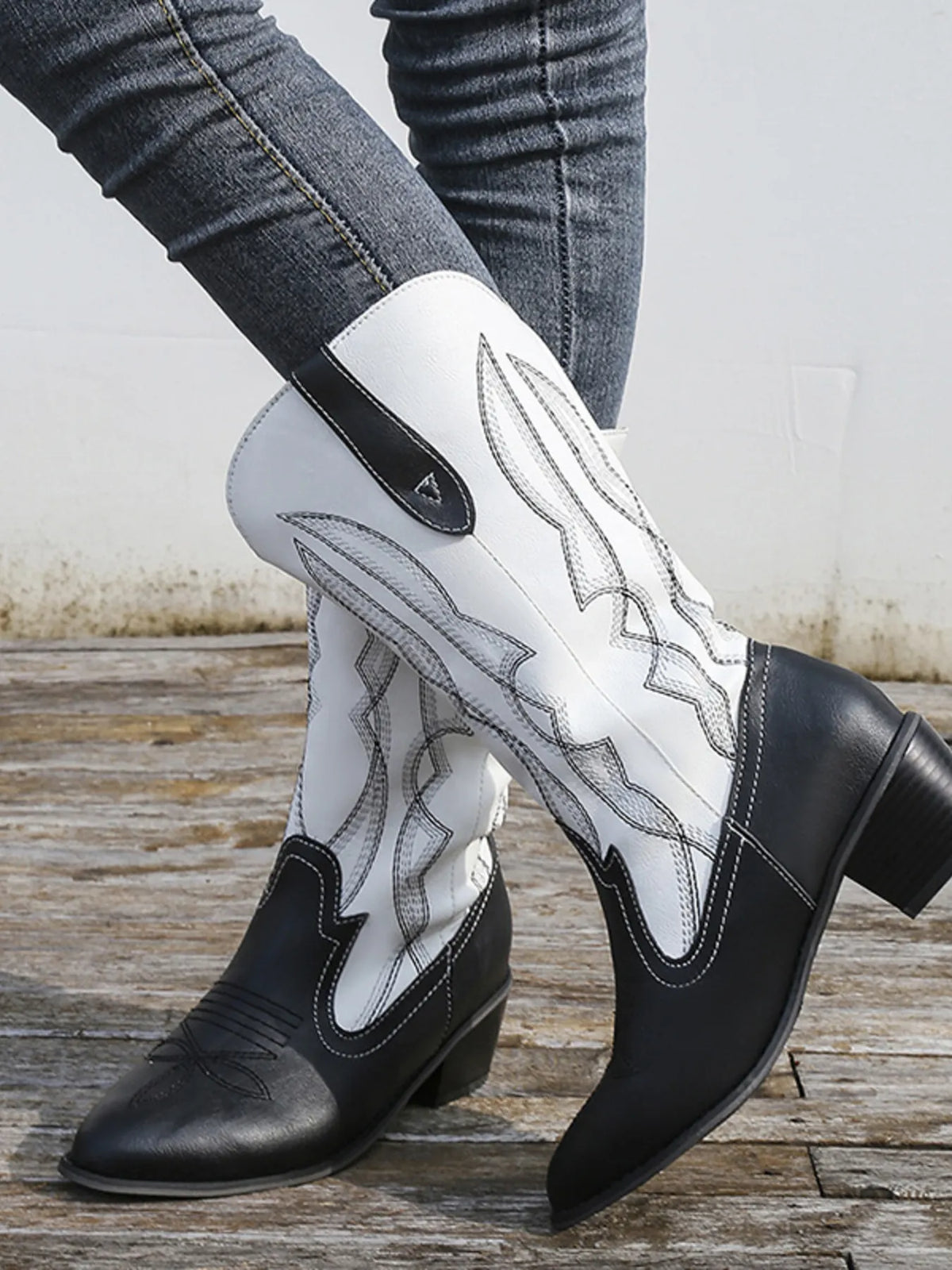 Western Embroidered Cowgirl Boots — view 5