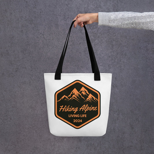 Hiking Alpine Live Life Tote Bag-0