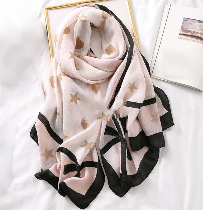Animal-Print Border Scarf – 35 × 71 in – view 4