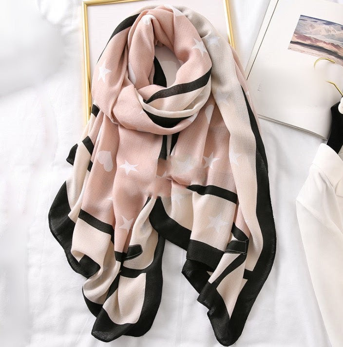 Animal-Print Border Scarf – 35 × 71 in – view 9