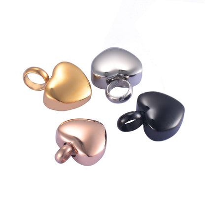 Tiny heart urn necklace: Tiny Heart Urn Pendant – 316L Stainless Steel, 12 mm