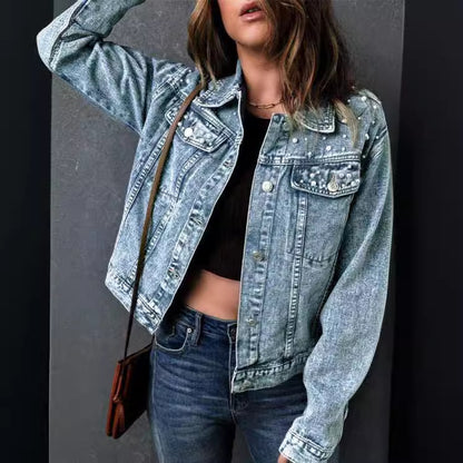 Denim Western Jacket – Women's Patchwork, Up to 5XL – view 5