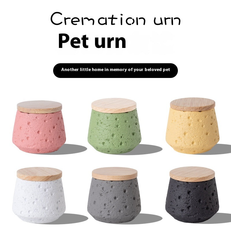 Mini pet urn for ashes: Mini Cement Pet Urn for Ashes – 90 ml