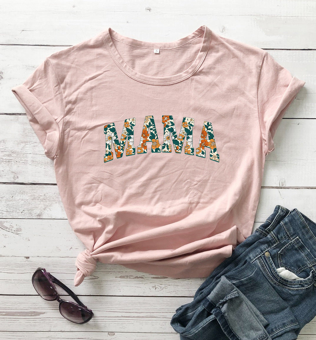 Leopard MAMA Letter Tee – Mama Gift T-Shirt – view 13