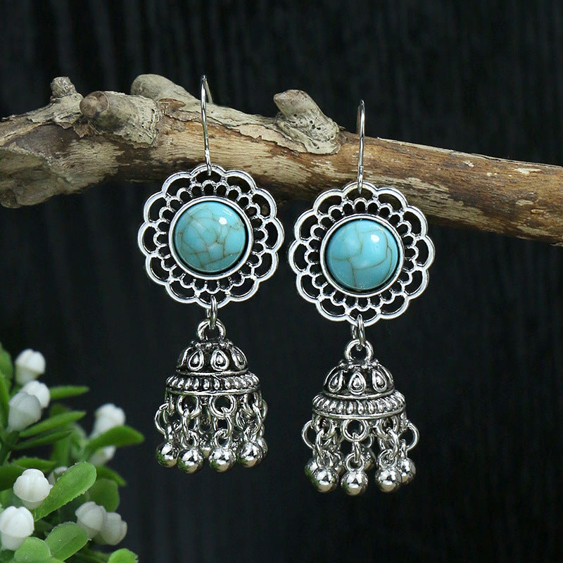Silver-Tone Drop Earrings – Blue-Green Glow, 14 Styles – view 9