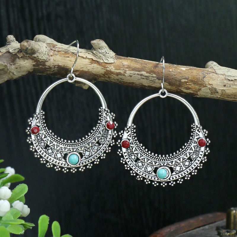 Silver-Tone Drop Earrings – Blue-Green Glow, 14 Styles – view 3