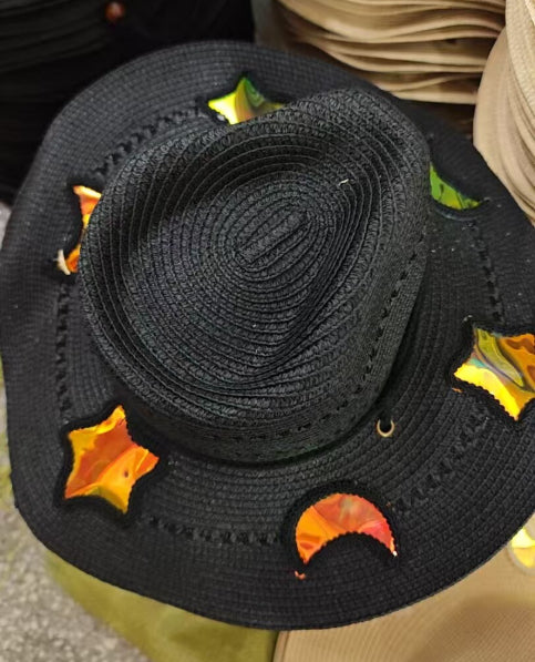 Braided Denim Wide-Brim Sun Hat — product photo 4 | Organic Truth