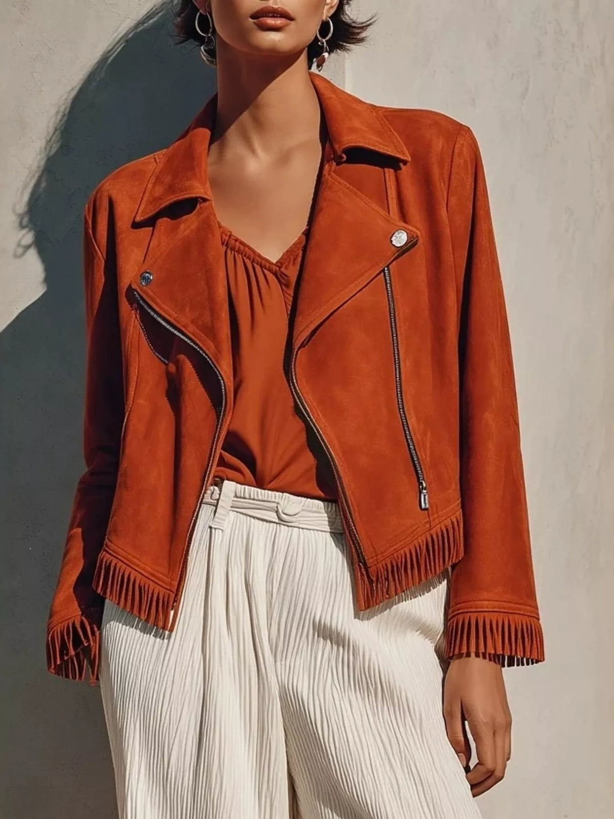 Fringe Jacket Zip Up — view 10