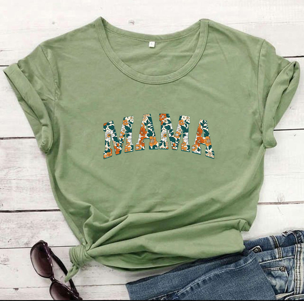 Leopard MAMA Letter Tee – Mama Gift T-Shirt – view 6