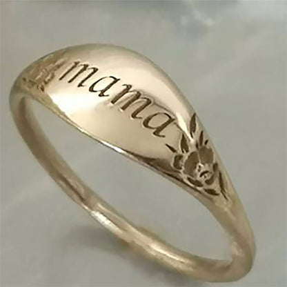 Engraved Mama Flower Ring – Mama Gift – view 7