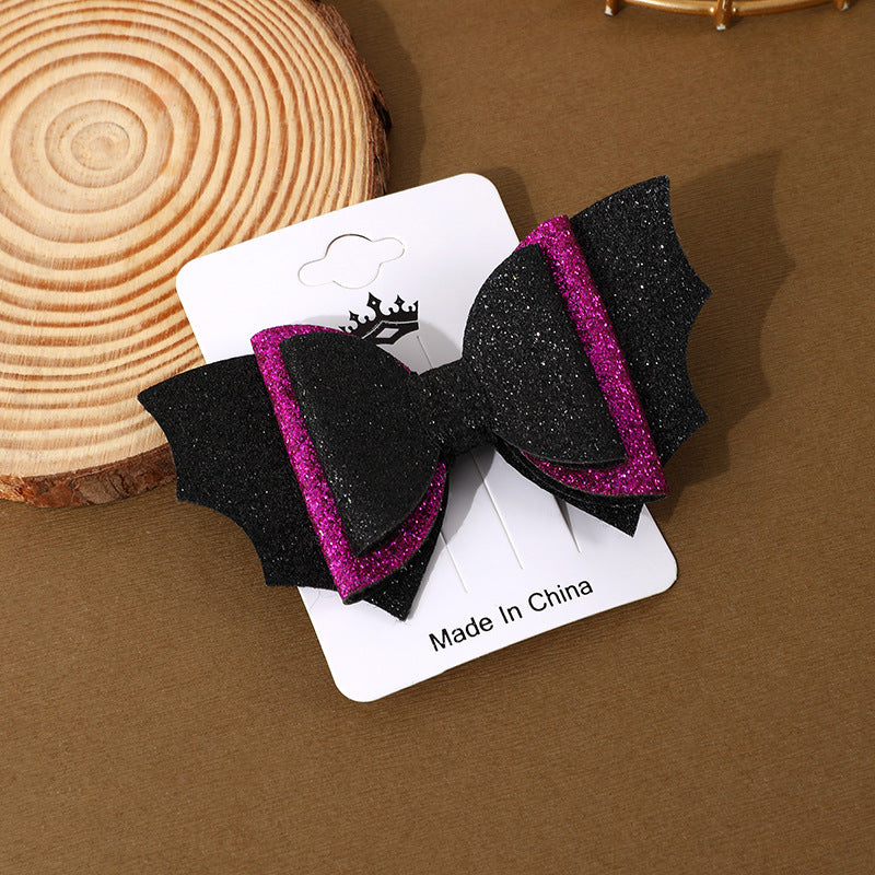 Halloween glitter bow hair clip – detail view 8