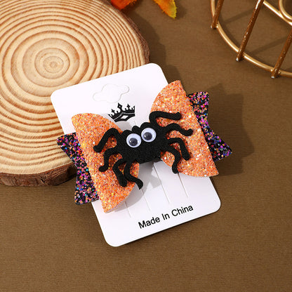 Halloween glitter bow hair clip – detail view 5