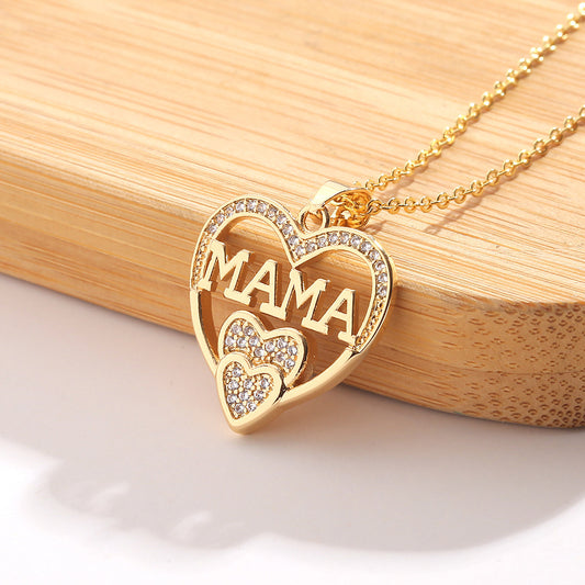 Heart MAMA Pendant Necklace – Mama Gift – view 2