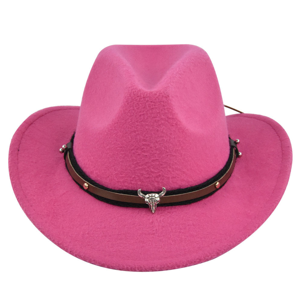 Western Cowboy Hat with Steer-Head Band – 12 Colors – view 8