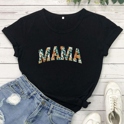Leopard MAMA Letter Tee – Mama Gift T-Shirt – view 5