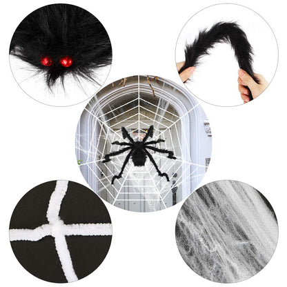 Halloween giant spider with web – detail view 4