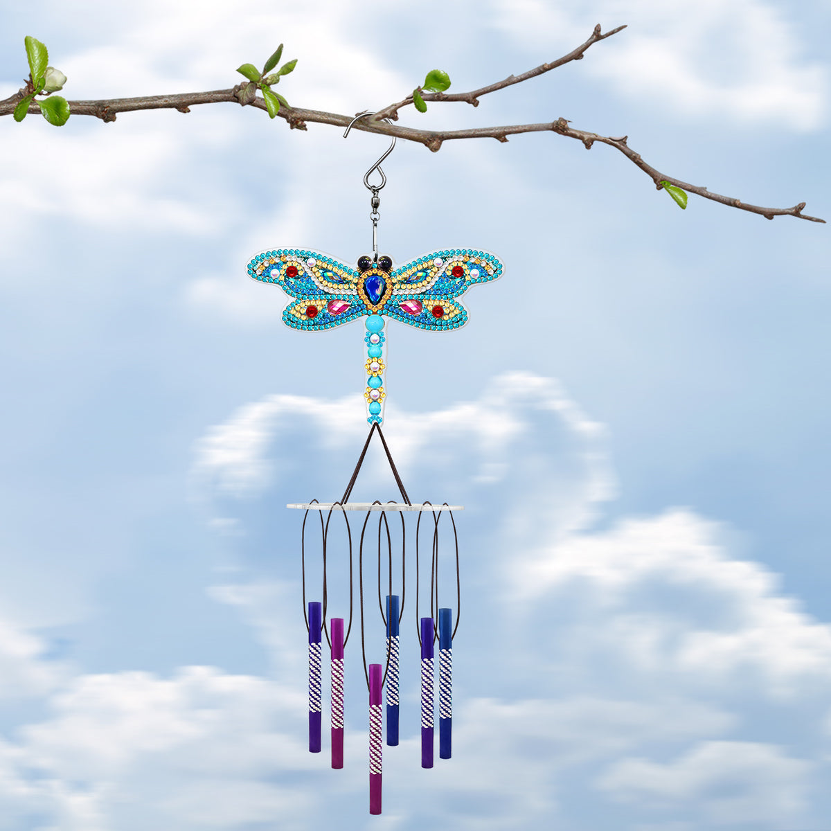 DIY Diamond Painting Suncatcher Wind Chime — product photo 3 | Organic Truth