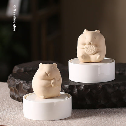 Small Pet Urn for Ashes – Ceramic Hamster