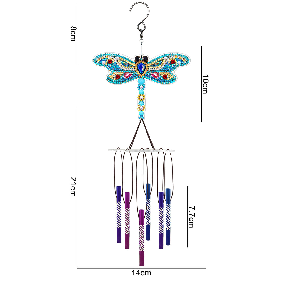 DIY Diamond Painting Suncatcher Wind Chime — product photo 9 | Organic Truth