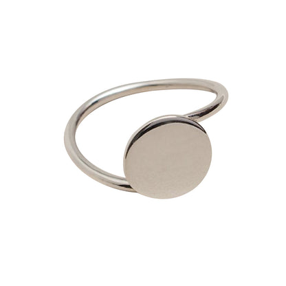 Sterling Silver Full Moon Ring-0